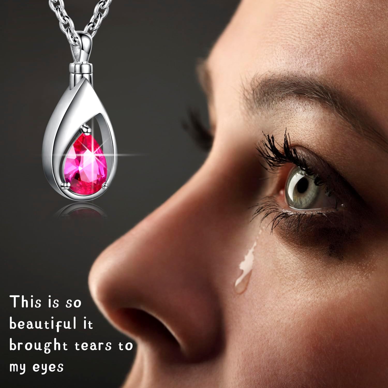 Sariel 925 Sterling Silver Cremation Jewelry Memorial CZ Teardrop Ashes Keepsake Urns Pendant Necklace for urn Necklaces Ashes Jewelry Gifts - Image 6