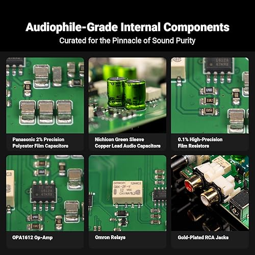 Miniatura 4 de Fosi Audio Box X5 Preamplificador Phono para tocadiscos, mini preamplificador de audio para el hogar para cartucho MM & MC, tocadiscosfonógrafo,