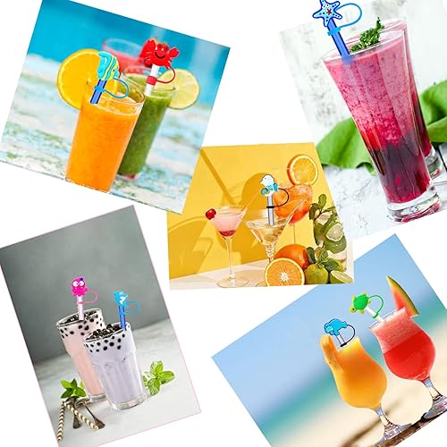 Miniatura 4 de Fundas de silicona para popotes de 0.315 a 0.315 pulgadas, 10 tapas de pajitas acuáticas, tapas de pajilla, tapas de pajilla, tapa a prueba de polvo