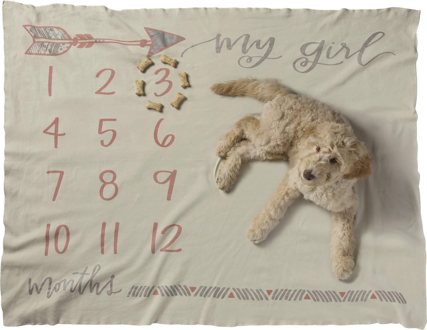 Primitives by Kathy Baby Milestone Blanket, 42" x 36", My Girl, 42 x 36-Inches - Image 4