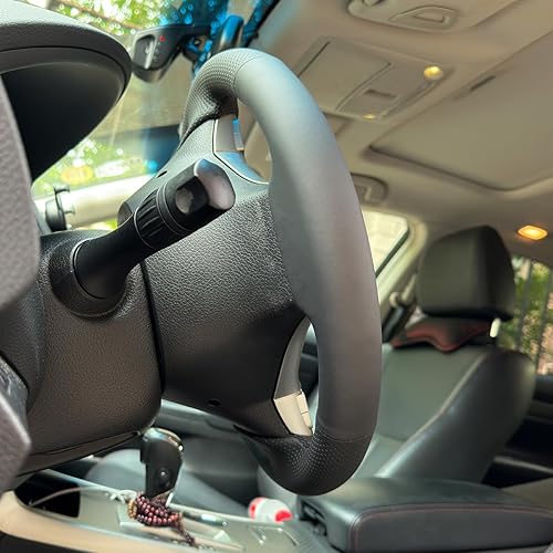 Vista 19 de MEWANT Funda de cuero artificial para volante de automóvil para Nissan Altima 2013-2018 / Rogue 2014-2016 02.Beige Artificial Cuero + Hilo Blanco