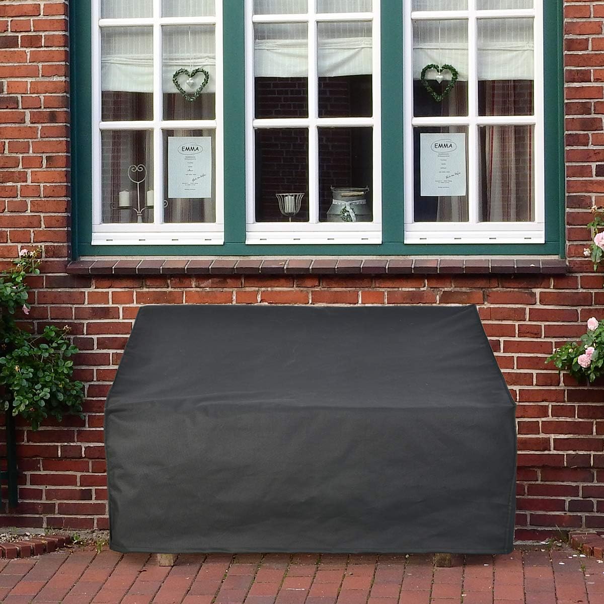 Patio Watcher Small Outdoor Loveseat Bench Cover, Durable and Waterproof Patio Furniture Sofa Cover, Grey : Patio, Lawn & Garden