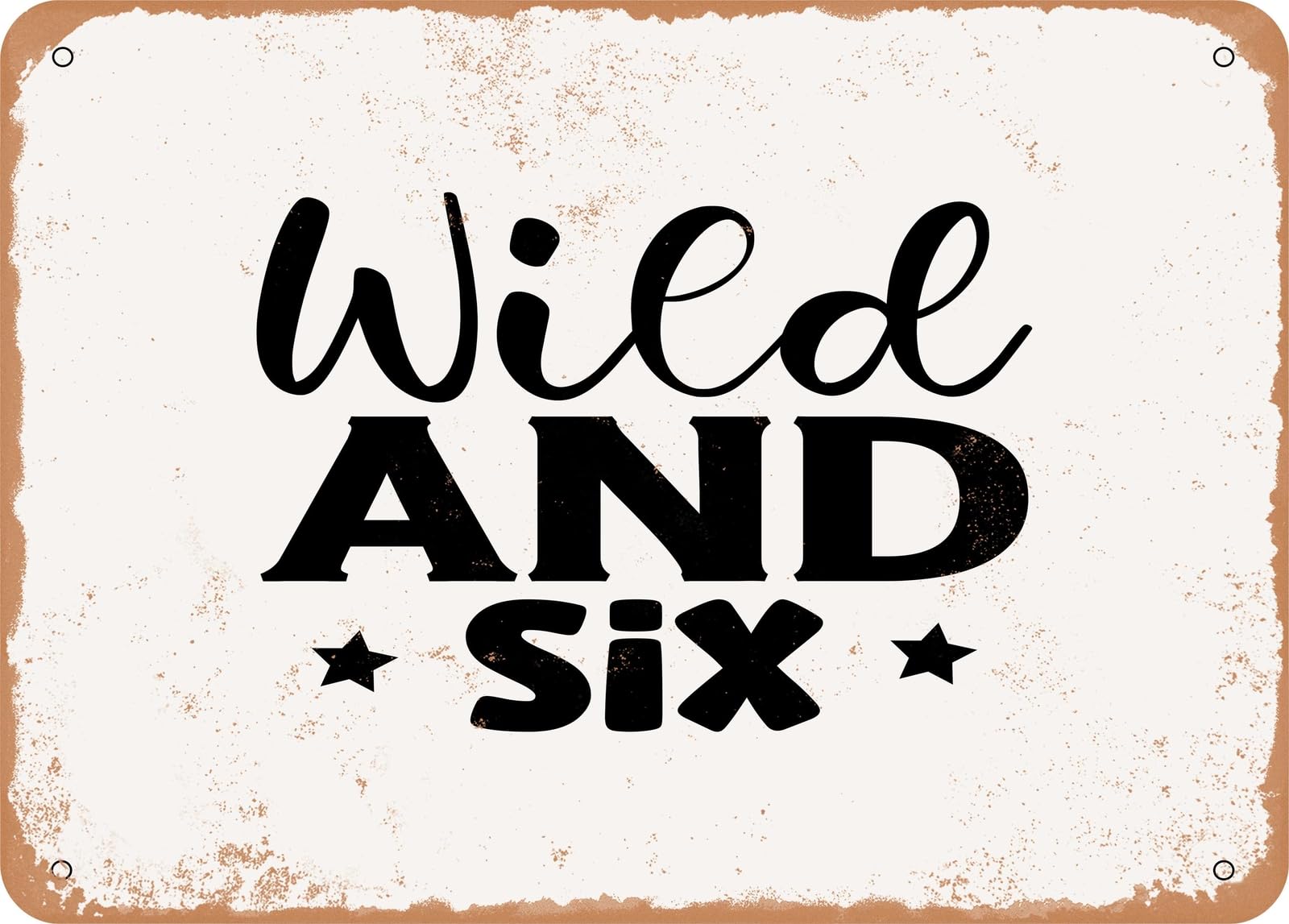 Metal Sign - Wild and Six - Vintage Look Sign home decor