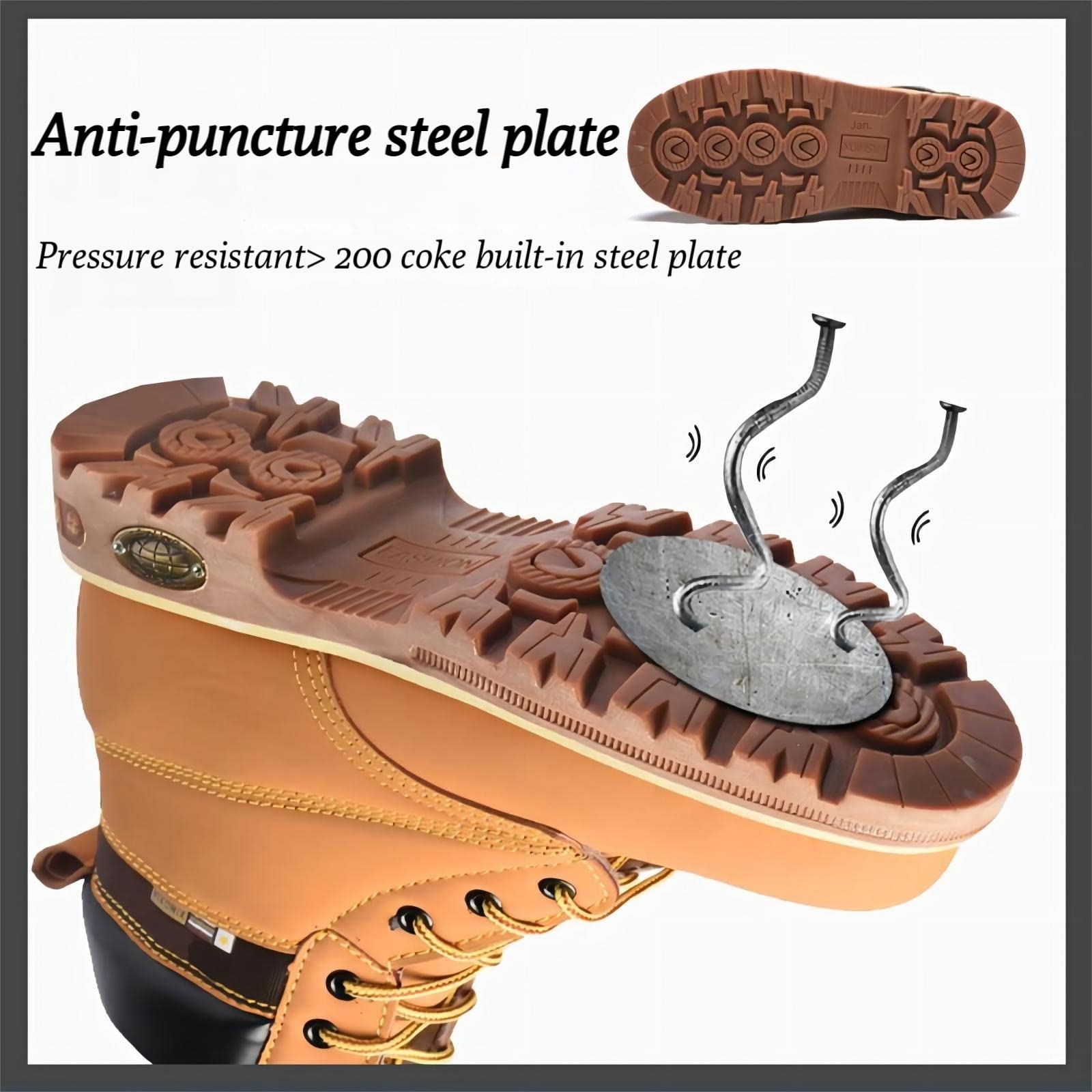 Zapatos De Seguridad Hombre - Puntera De Acero, Antideslizantes Y Transpirables - Ideales Para Trabajo, Soldadura, Construcción