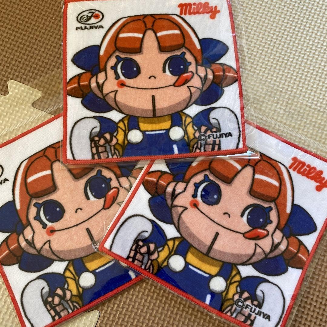 Amazon.co.jp: 不二家 ミルキー ペコちゃん ミニタオル ハンカチ