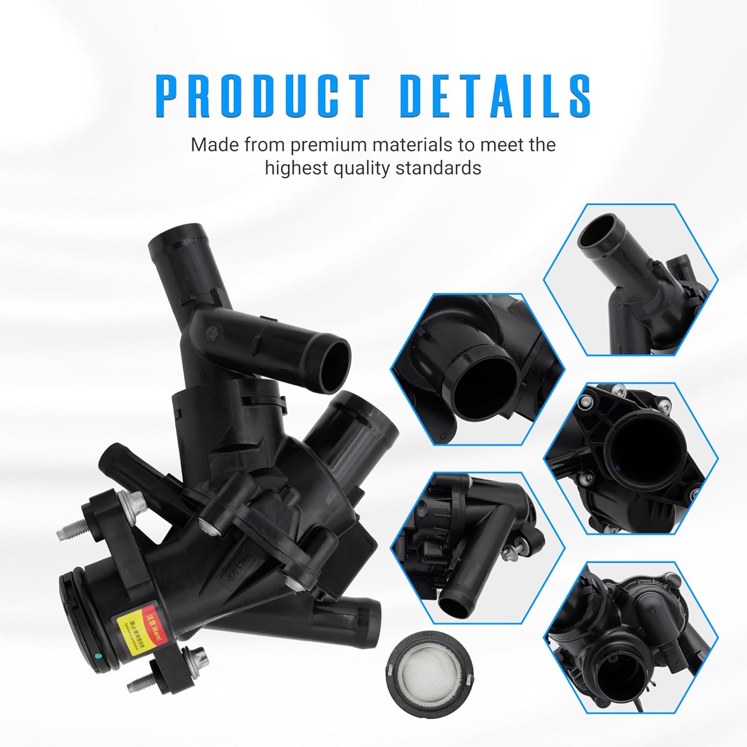 2702002200 Thermostat Housing Water Outlet for Mercedes CLA250 GLA250 CLA45 AMG GLA45 AMG 2014-2020 2.0L 2702000415 2702000615