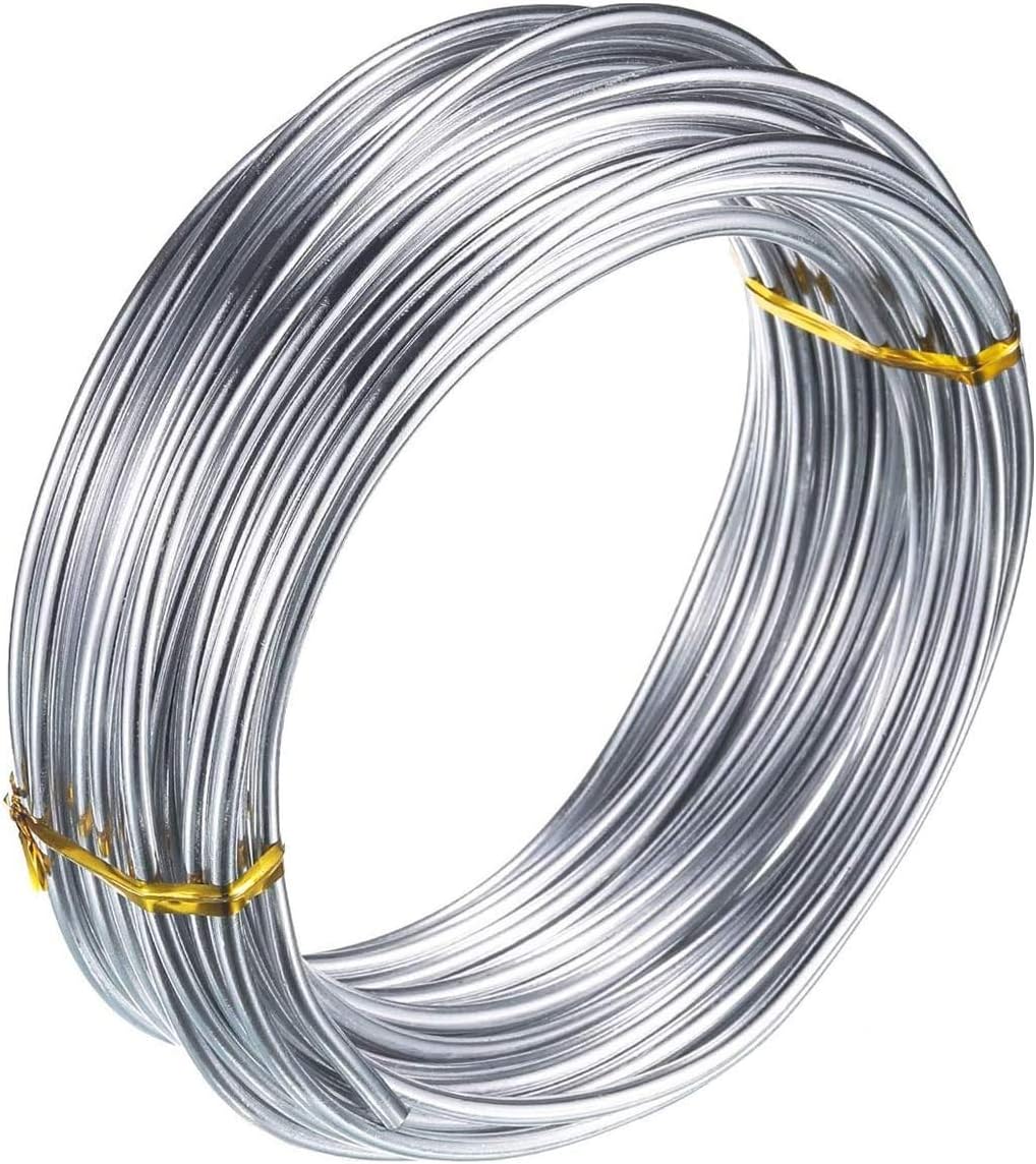 AYE 33 Feet Silver Aluminum Wire Bendable Metal Wire (3mm)