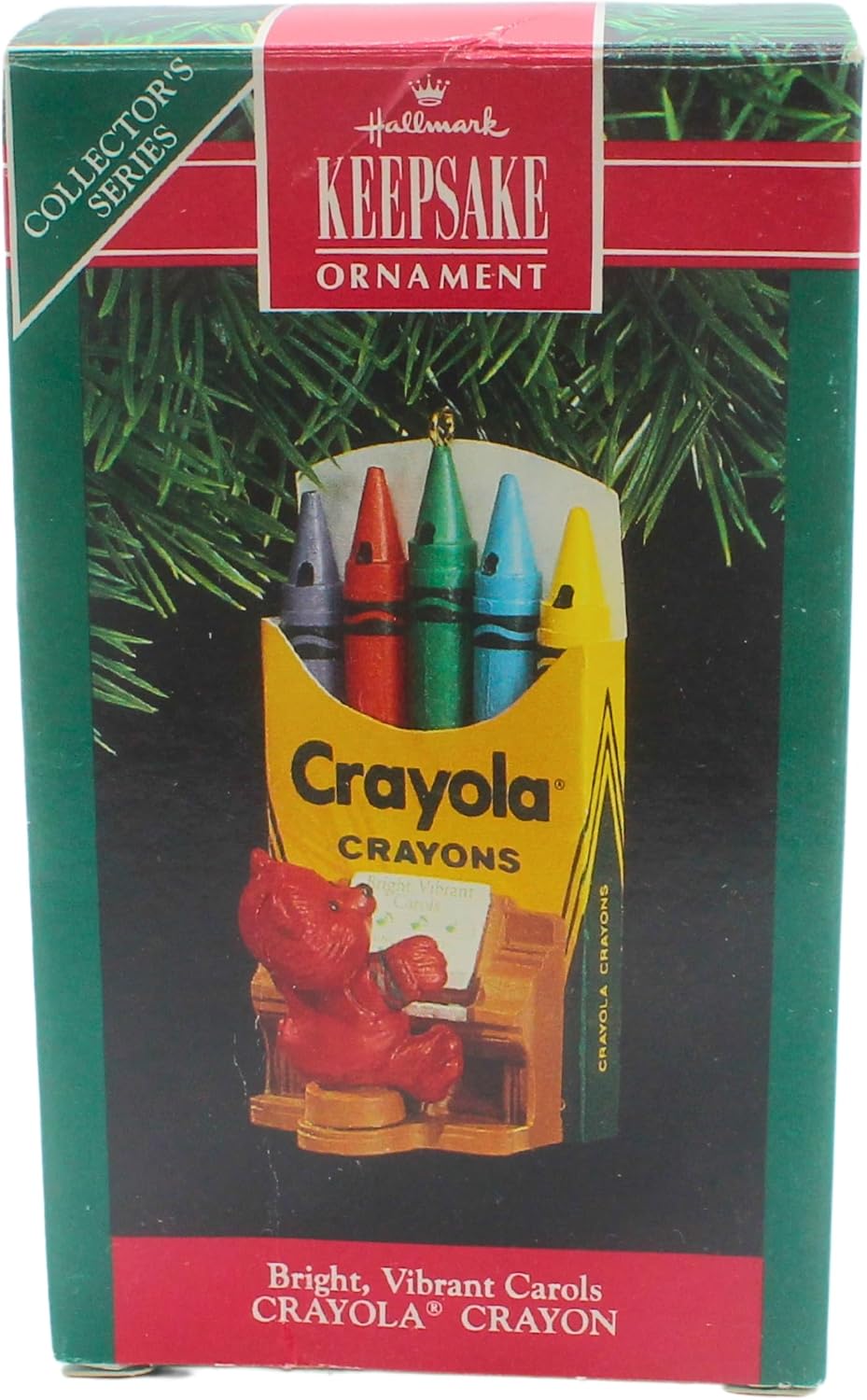 Hallmark Keepsake Ornament Bright Vibrant Carols Crayola Crayon 3rd in Series 1991