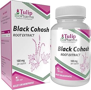 Traubensilberkenze (Black Cohosh) Extract 100mg 120 Kapseln Laborgeprüft, keine unerwünschten Zusatzstoffe, hochdosiert