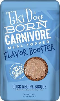 Tiki Dog Born Carnivore Dog - Dog Treats - Bisque - Duck - 1.5 oz Pouch