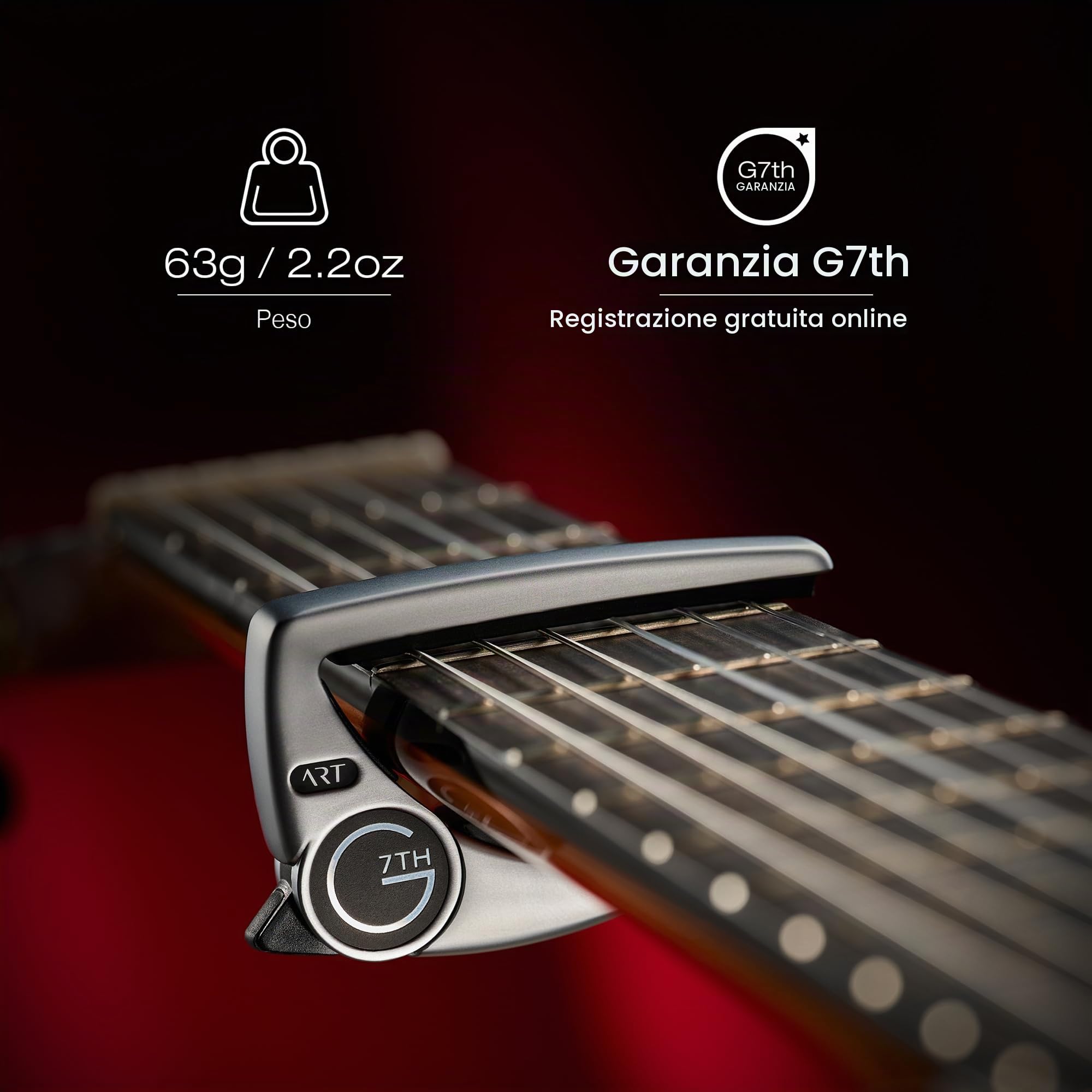 G7th Performance 3 Capotasto Classico Cromato per Chitarra – Controllo della Tensione Rivoluzionario, Tecnologia a Raggio Adattivo (ART) – Capotasto pluripremiato per chitarre classiche e flamenco