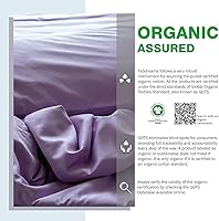 Vista 6 de Fabdreams - Juego de sábanas de algodón 100% orgánico, tejido de percal, 4 piezas, 300 hilos, certificado GOTS, transpirable, fresco, acabado