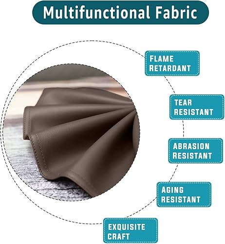 Miniatura 3 de AmazeCov Funda de reposacabezas prémium para silla reclinable, protector de reposacabezas reclinable de piel sintética ignífuga, resistente al