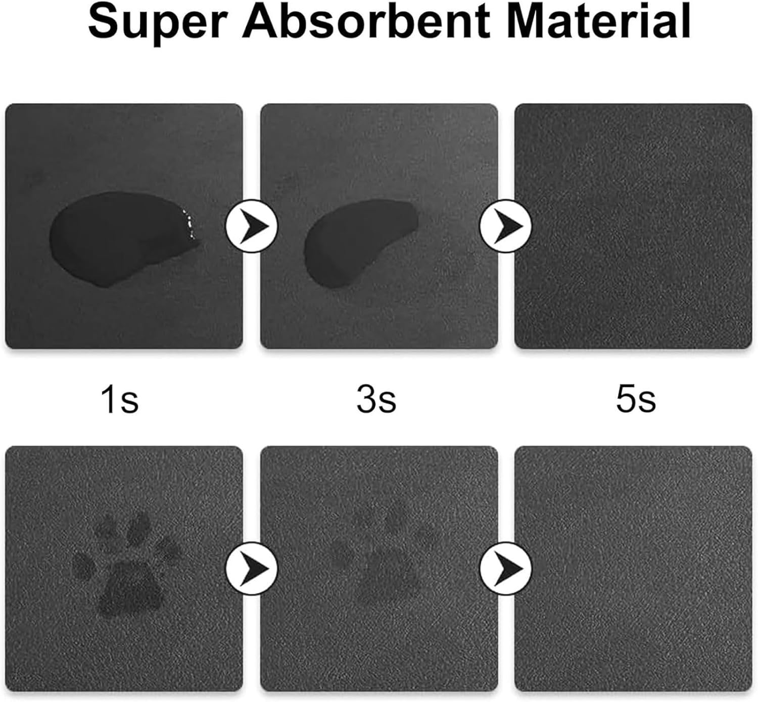 Pet Feeding Mat Absorbent Quick Dry Dog Food Mats Cute Non-Slip Rubber Pet Feeding Rug Kittens Family Cats Cat Water Bowl Mats Pet Placemat for Food Water 40x60cm