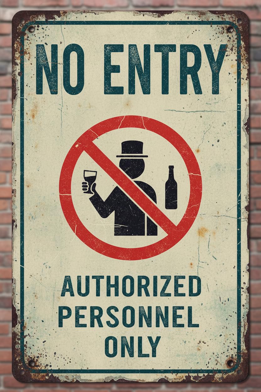 No Entry Authorized Personnel Only Tin Sign, 8x12 Inch
