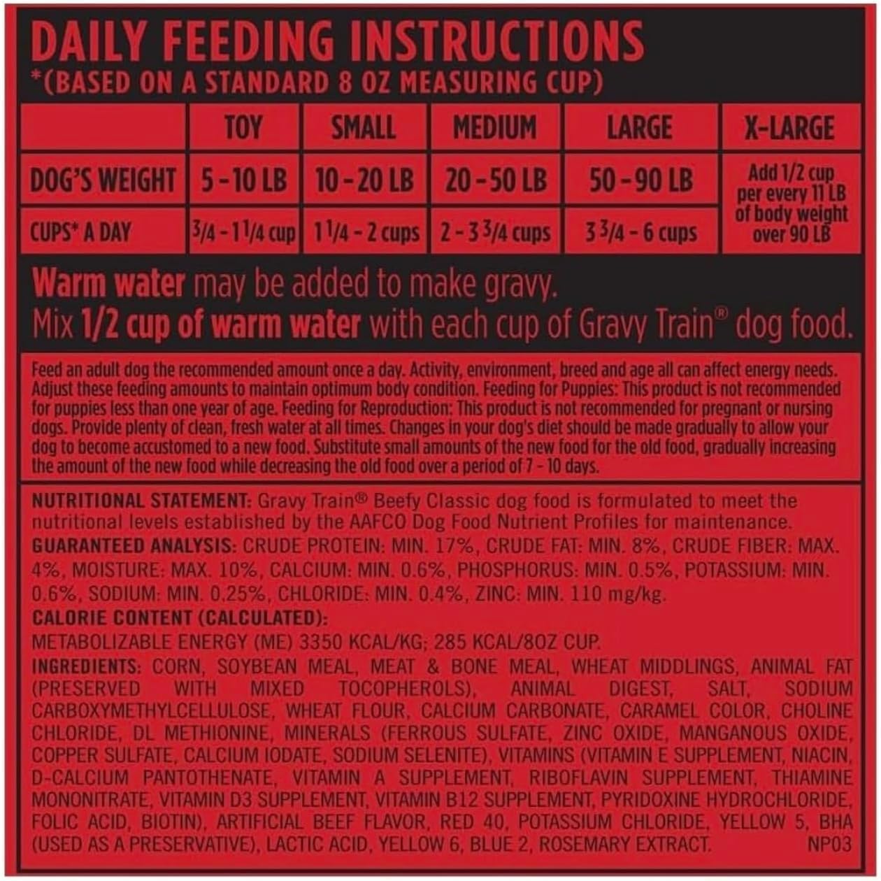 Gravy Train Beefy Classic Dry Dog Food, 3.5 lb (2pack)