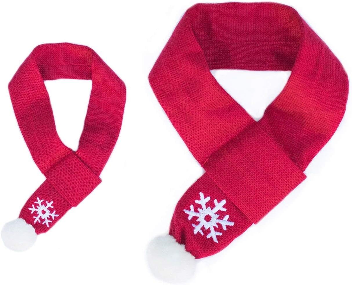 ZippyPaws - Holiday Scarf, Stylish Dog Accessory, Christmas Photo Prop - Snowflake, Small