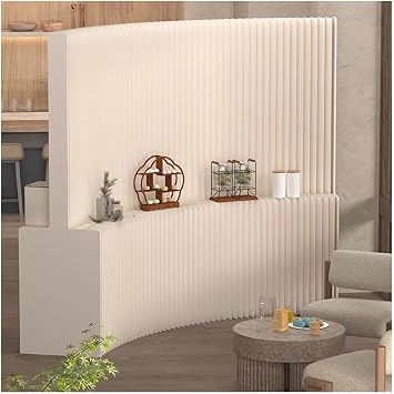 Room Dividers Modern Indoor Room Divider with Double Shelves Folding Portable Paper Panel Screen Privacy Room Partition Freestanding Wall Partition for Home OfficeWidth 2.36ft,13.12x7.21ft