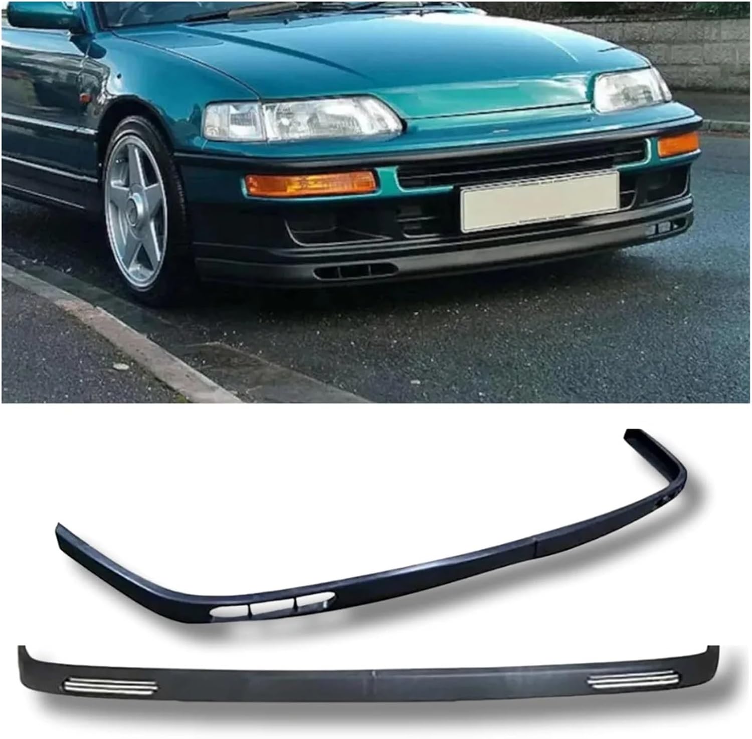 2個入り のためにCRX 車用 フロントバンパー リップスポイラー スプリッター ディフューザー 【ヘルキャットレッドアイスタイル】 フラップ