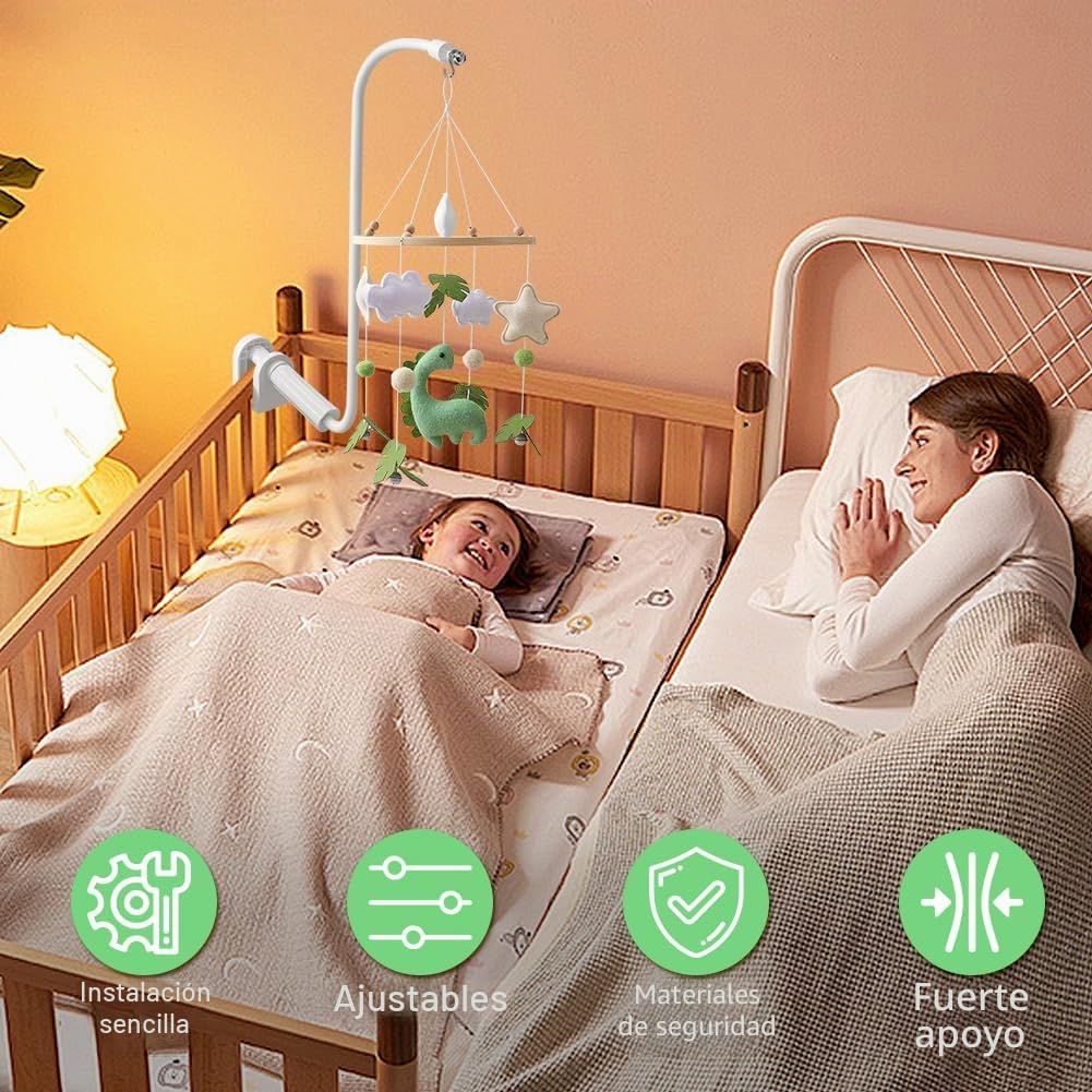 Soporte y móvil para cuna multifuncional 68 cm, ajustable, suspensión, campanas de cama, babyphone, cámara | campanas de cama, babyphone, cámara