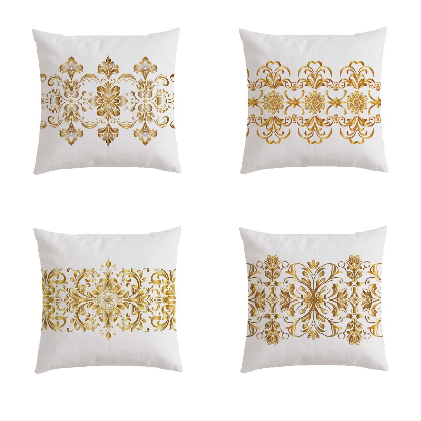 Housse de coussin 80x80cm avec zip invisible pour grands oreillers plats