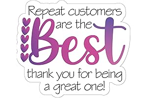 500Pcs Repeat Customers are the Best Stickers, Handmade Stickers for Customer Appreciation
