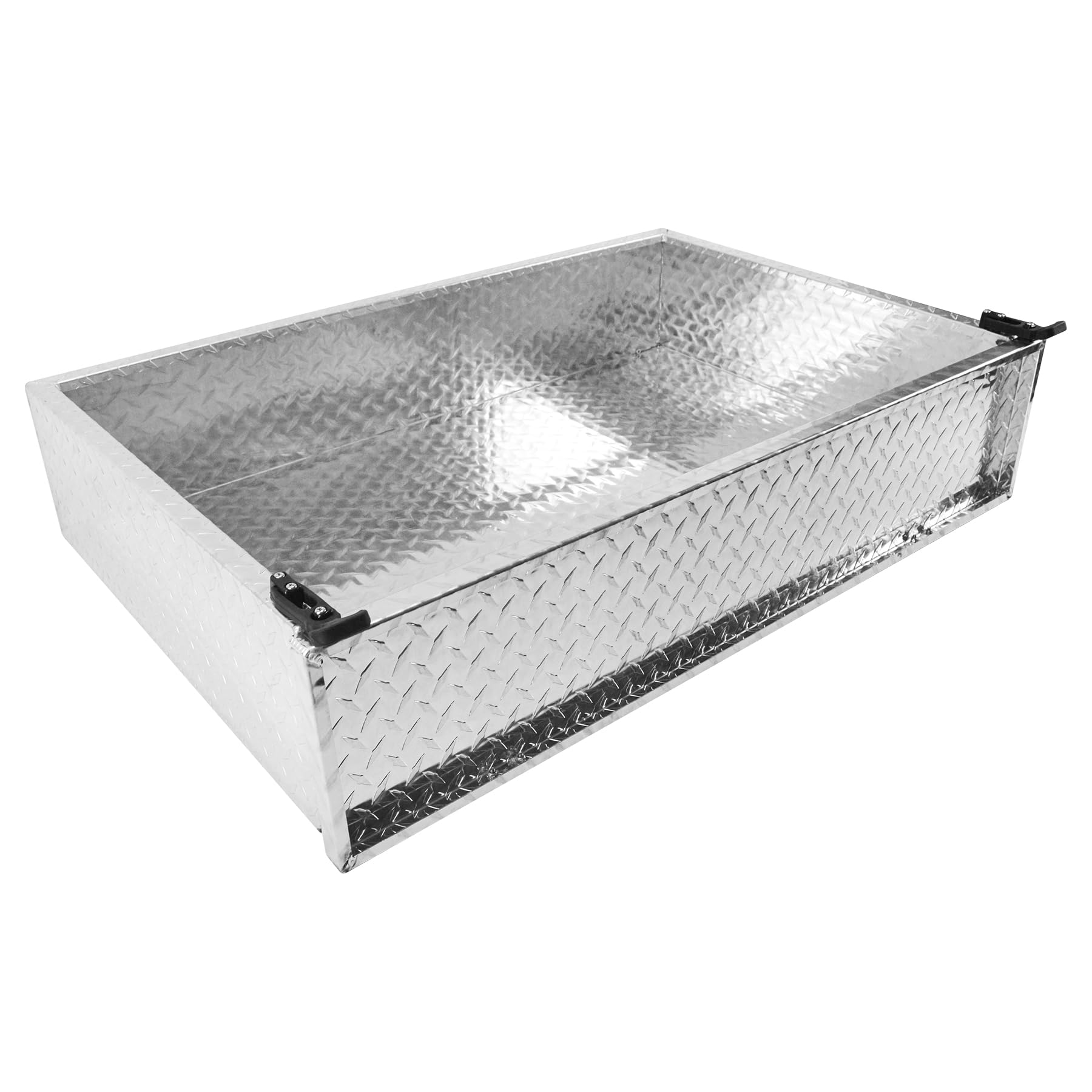 Wózek golfowy Utility Cargo Box Heavy Duty Aluminium Diamond Plate Cargo Box Uniwersalne ładunki Przeciąganie Wózków Golfowych Części Duże Zapakowane Ładunki Łóżko Srebrny