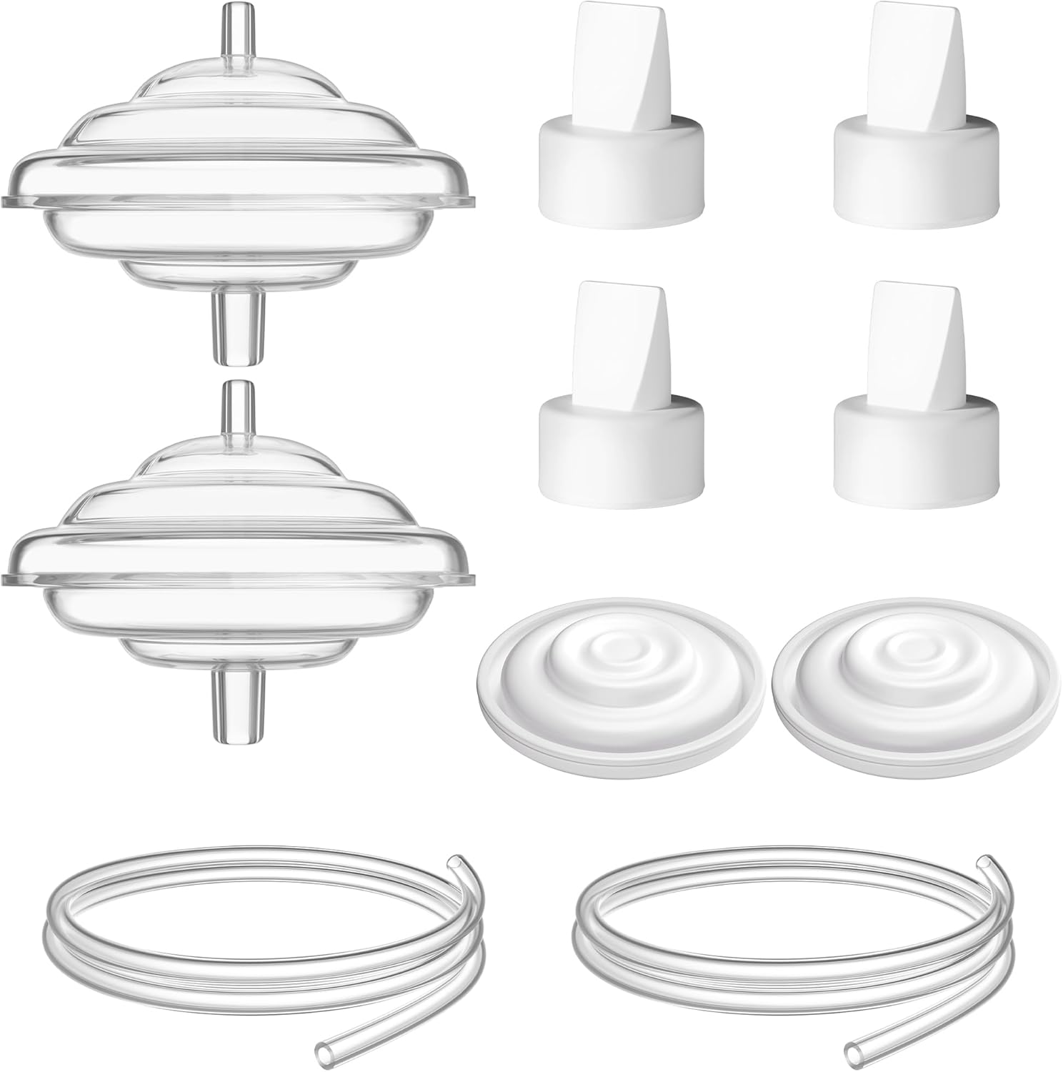 Breast Pump Replacement Parts for Spectra Motif Luna Cimilre Ameda MYA Breastpumps, Replace Duckbill Valves Backflow Protector Tubing Membranes for Spectra S2, S1, 9 Plus, Synergy Gold,10PCS 10 Pieces Set - Image 1 of 6