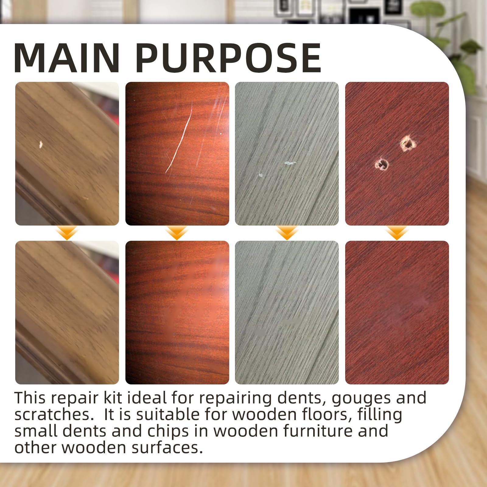 Wood Repair Kit, Parquet Repair Kit with Electric Heating Pen and Wax Blocks - Image 4