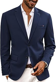 PJ PAUL JONES Men's Lightweight Blazers Casual Two Button Blazer Breathable Sport Coats