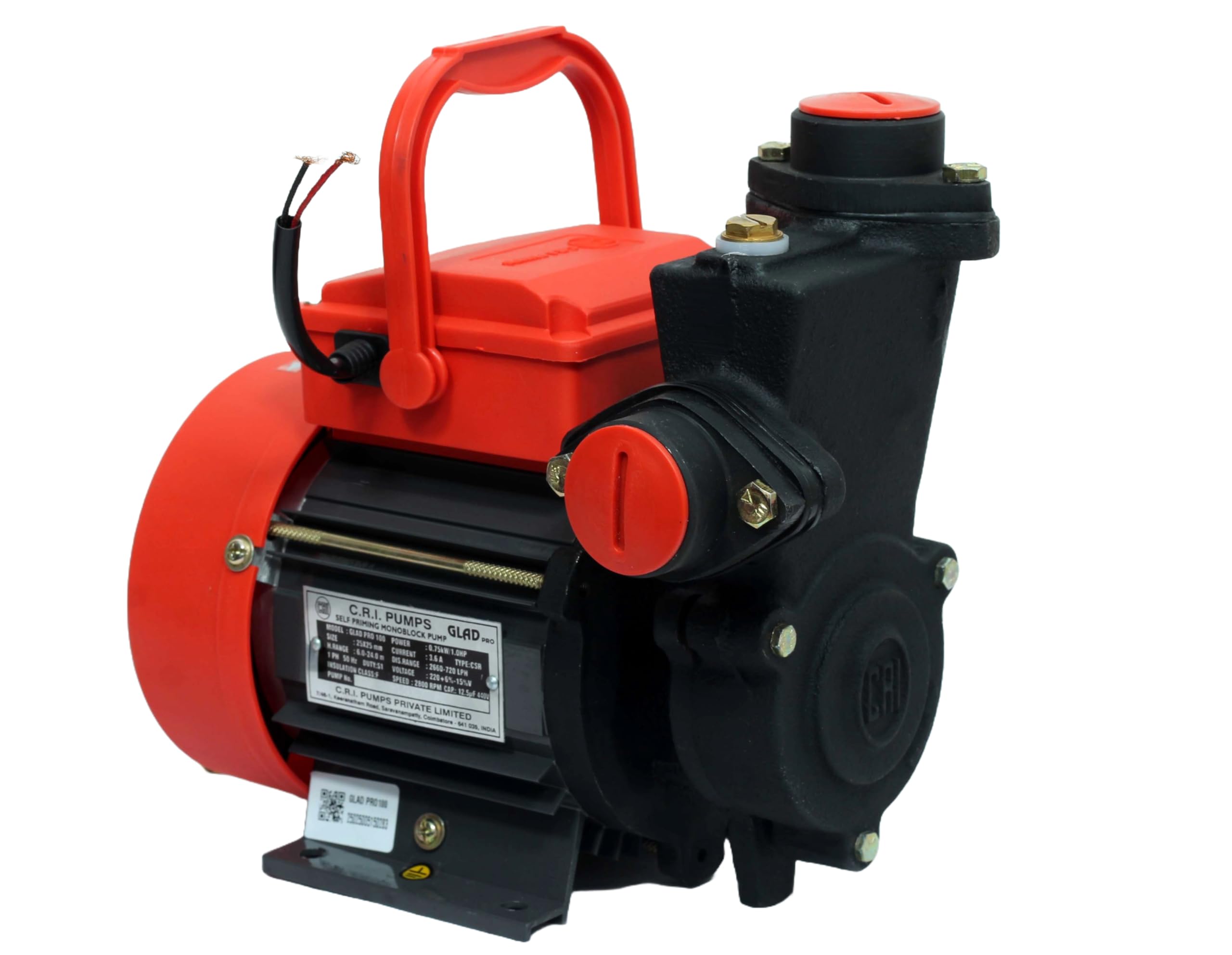 CRI Pumps Aluminium Monoset Pumpset (Black, 1HP 10L 39ft)