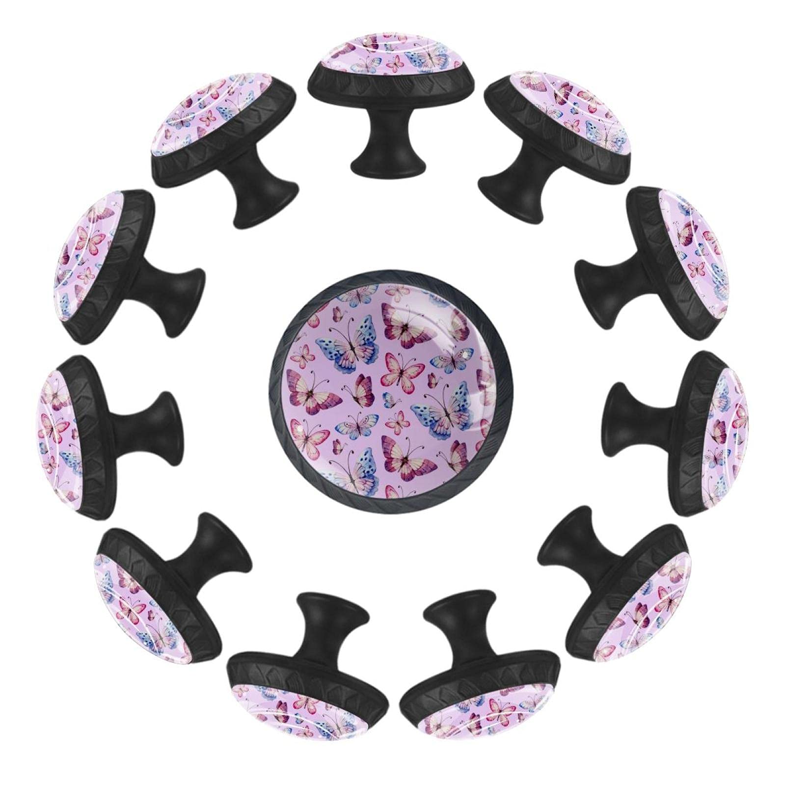 Boutons de tiroir papillon aquarelle pour rénover une commode