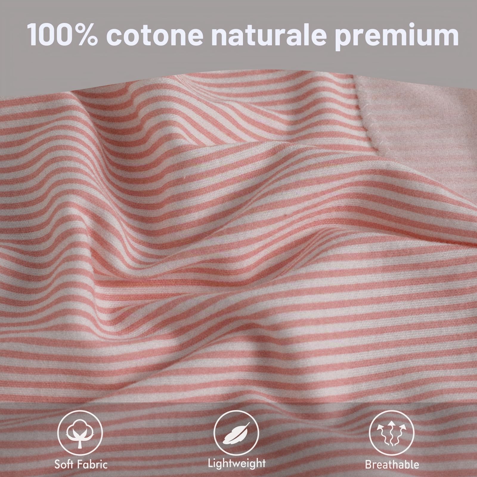 Baby Swaddle Blanket Wrap, Baby Nursery Swaddling Set regolabile per neonati 0-3 mesi, morbido cotone organico per neonato, Baby Essentials per la bambina e il ragazzo, 4 pezzi