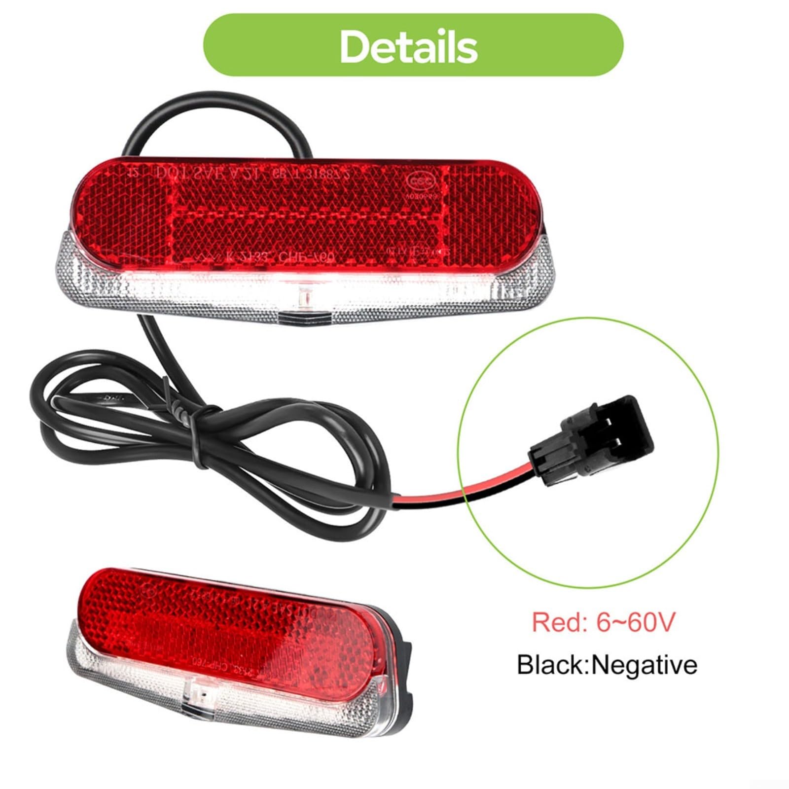 Luce posteriore a LED per Bafang E-Bike 36 V 48 V lampada posteriore di sicurezza per guida notturna connettore SM 2 pin per design