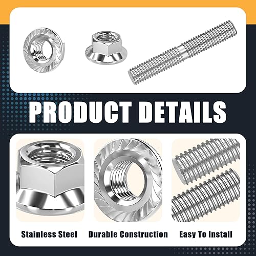 Miniatura 12 de 2 bloques de eslabones de hueso y 4 pernos para kit de accesorios de escape Vance y Hines 21989