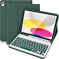 Vista 13 de SOPPY Funda con teclado Bluetooth para iPad de 11ª generación (A16) de 11 pulgadas 2025, 10ª generación de 10.9 pulgadas 2022, funda protectora