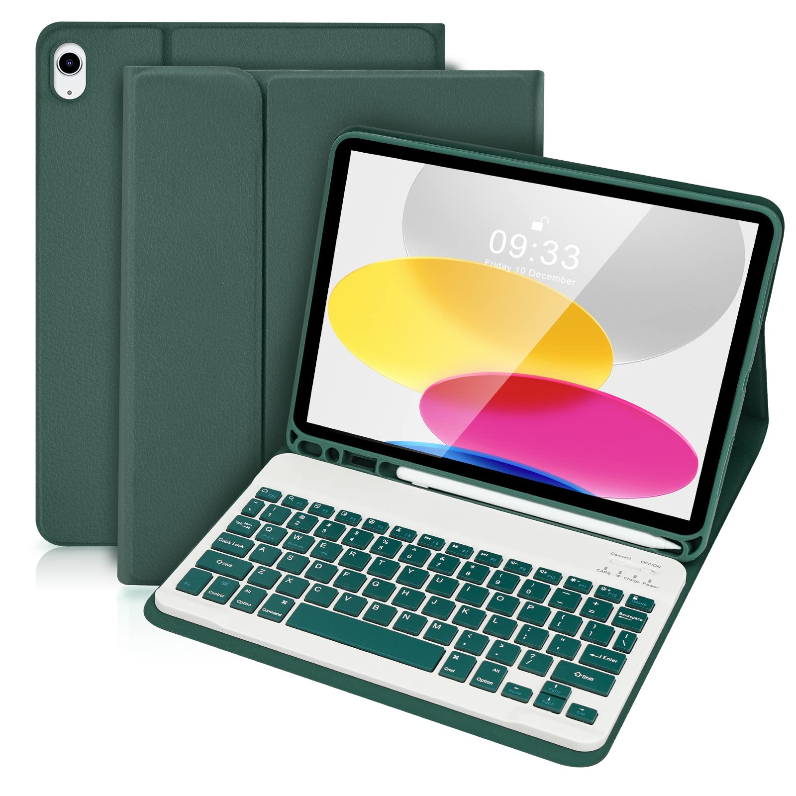 Lively Life Funda con teclado Bluetooth para iPad de 11ª generación (A16) de 11 pulgadas 2025, 10ª generación de 11.9 pulgadas 2022, teclado inalámbrico, funda protectora desmontable, con soporte para