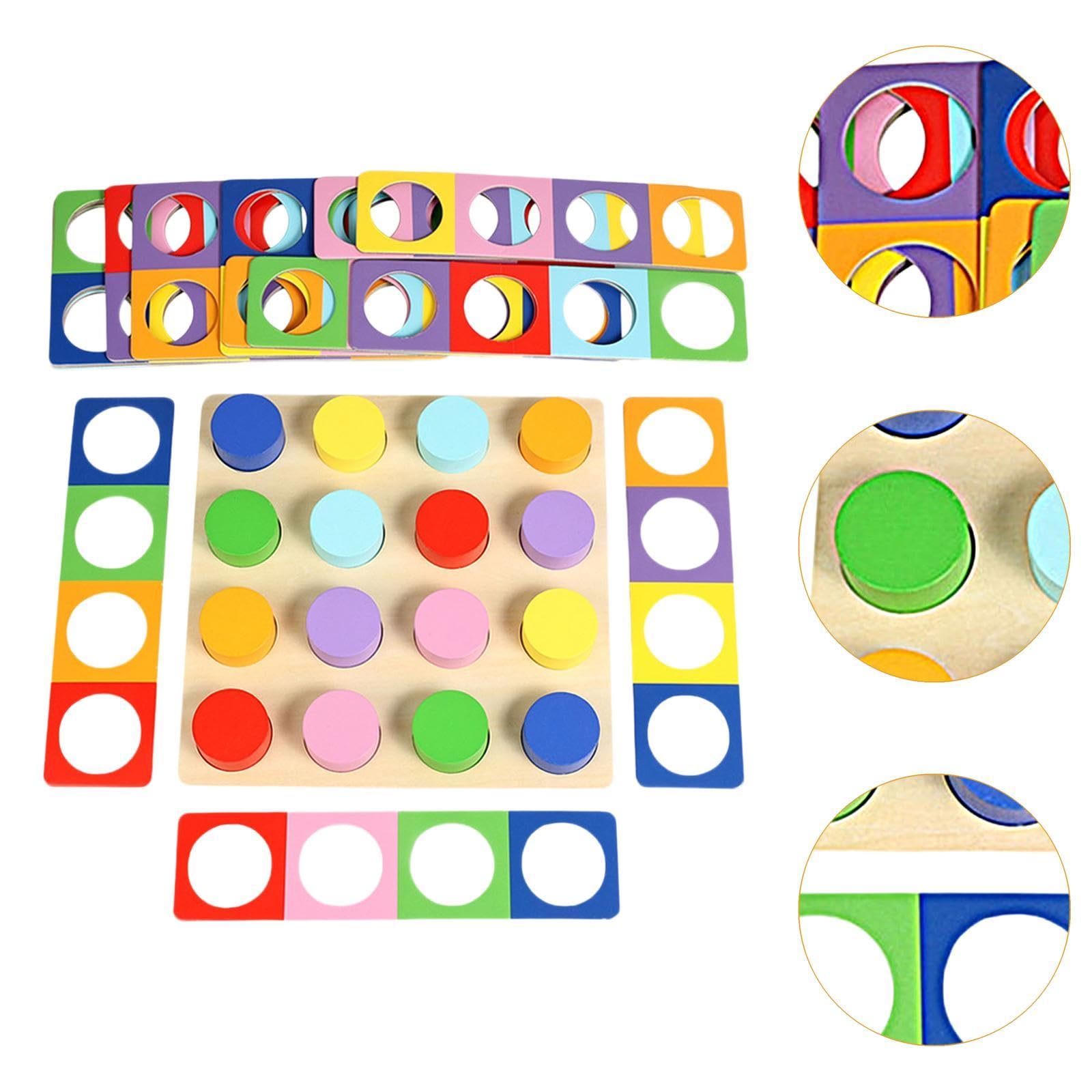 Sharplace Rompecabezas de Madera para Combinar Colores, Actividad para Niños de 1, 2 Y 3 años