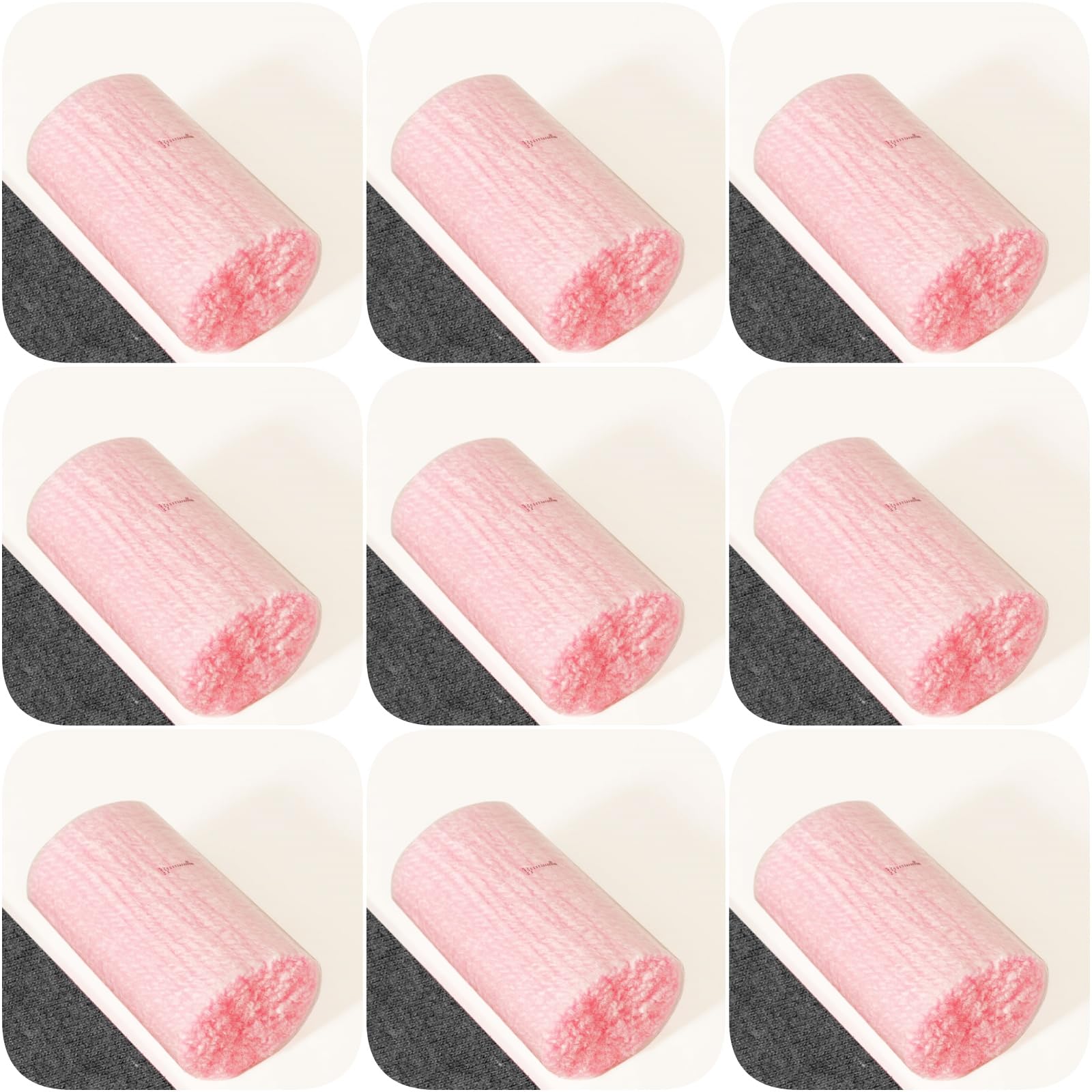 Yglnden 10 Bundles Latch Hook Kit Colorful Yarn Bundles Cut Rug DIY Latch Hook Yarn for Handmake Craft Sewing Knitting for Adults (10 Bundles# Pink A)