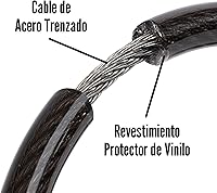 Vista 3 de Master Lock Cable de bloqueo de bicicleta con combinación Negro, 8143D