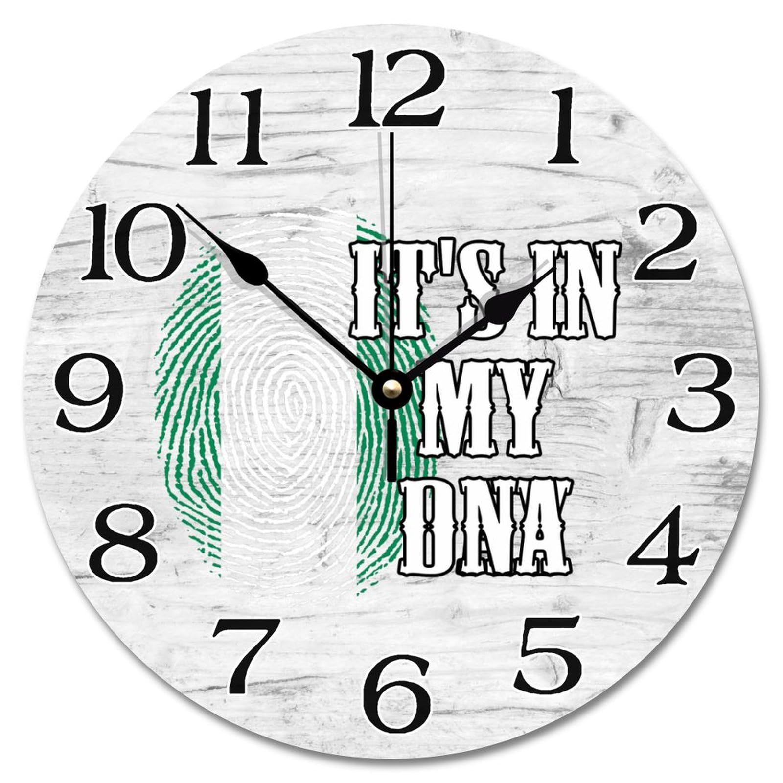 Horloge murale ronde Nigeria 38 cm idée cadeau décoration pour salon et bureau