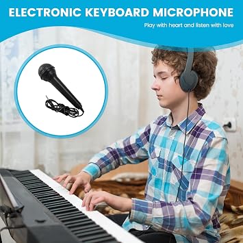 Keyboard Mic 3.5mm Small Port Keyboard for Kids Portable Microphone Electronic Piano Music Keyboard for Beginners