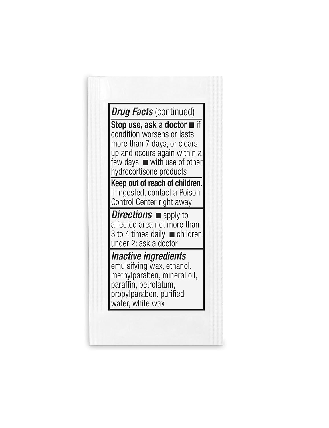 Safetec Hydrocortisone 1% Cream.9 g. pouch (bulk package - 2000 count)