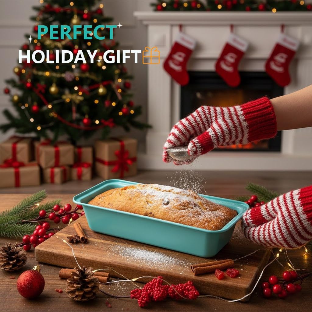 3-Pack 13x5 Nonstick Loaf Pan, 450°F Oven Safe Carbon Steel Bread Pans for Easy Release & Quick Clean, Ideal for Home Bakers Baking Banana Bread, Meatloaf, Cake & Sourdough - Image 8