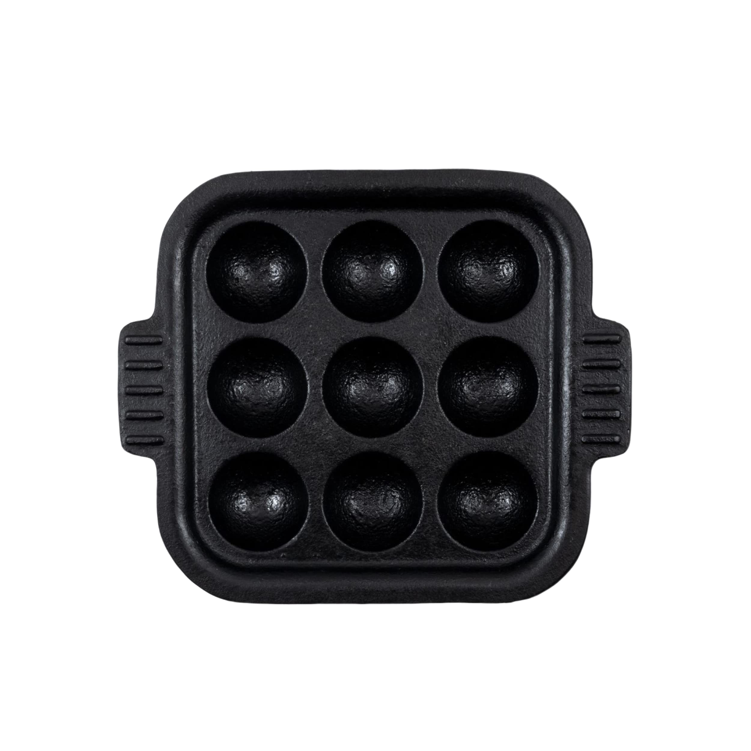 Bhagya Cast Iron CookwareBhagya Cast Iron Paniyaram Pan/Unniyappam Chatty/Paddu Maker/Appam Pan Pre-Seasoned | Naturally Non-Sticky Cookware | Non Toxic - 9 Holes, Large