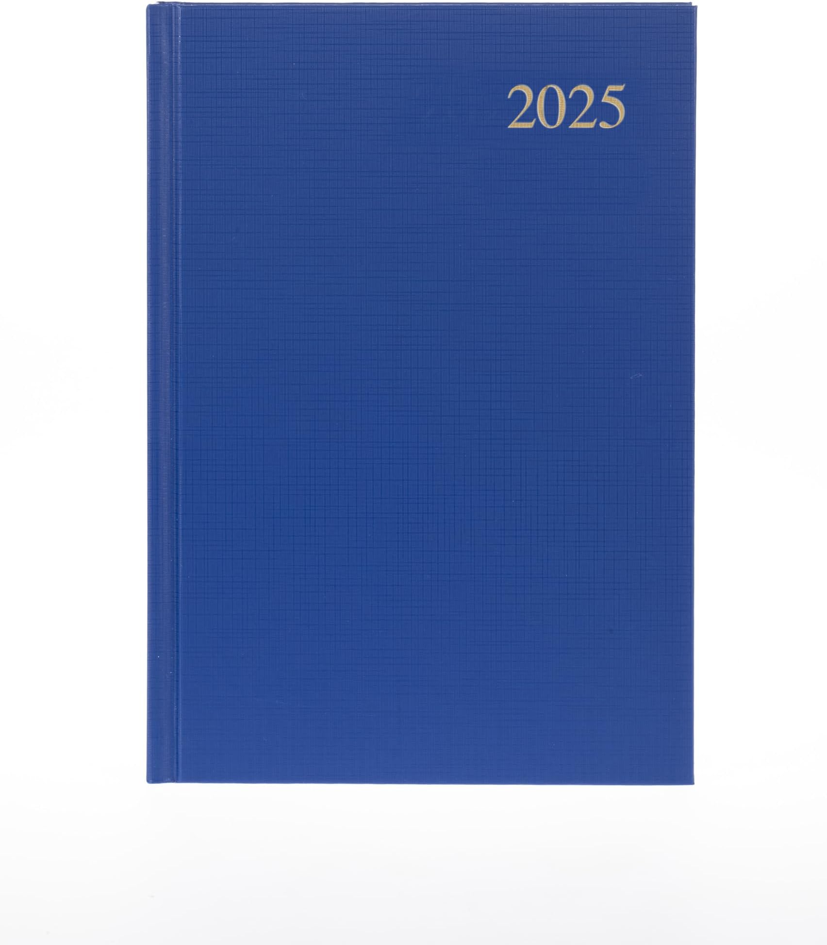 Collins Essential 2025 Business Diary - A5 Week to View Planner with Leathergrain Hardback Cover - Blue - ESSA53.60-25