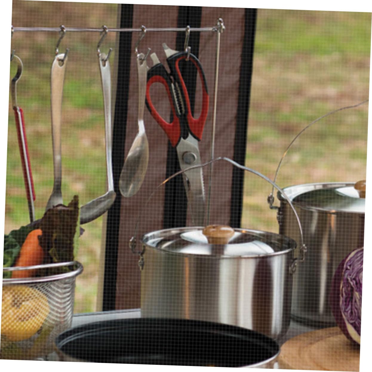 4pezzi Pentole Pieghevoli in Acciaio Inossidabile Pentole Portatili per Campeggio all Aperto Utensili da Cucina Combinati Accessori da Campeggio per Escursionismo