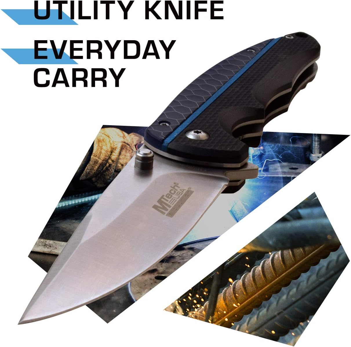 MTech Evolution Manual Folding Knife - MTE-FDR019-BL