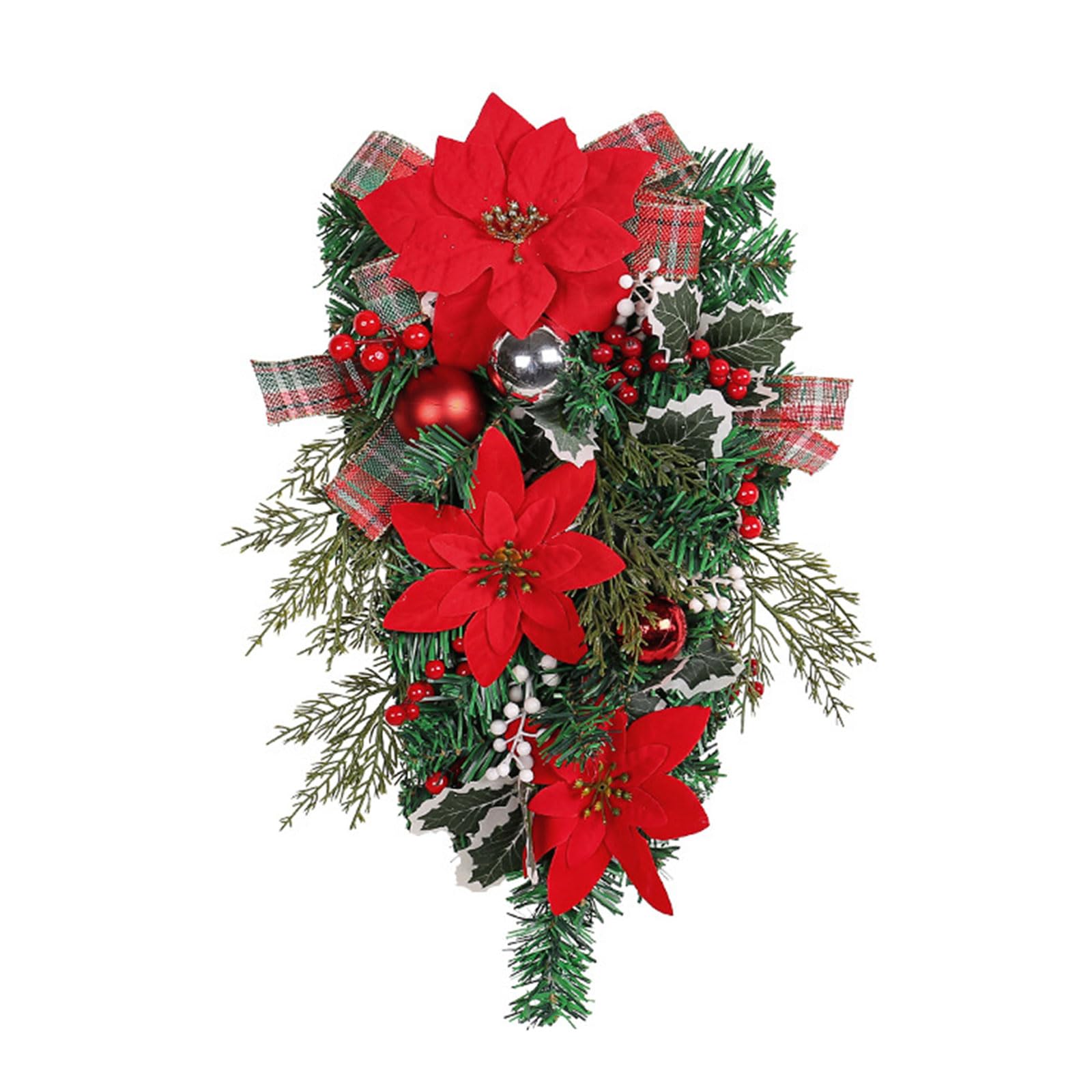 Jazuaiao Christmas Inverted Tree Wall Decorations Create Festive Atmospheres with Exquisite Craftsmanship Decors Miniatures Green