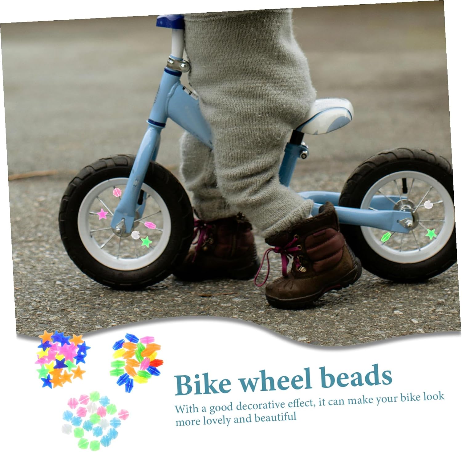 108Pcs Bicycle Spoke Beads Bike Wheel Decorations Plastic Beads for Teens Easy to Install Accessories for Standard Spokes